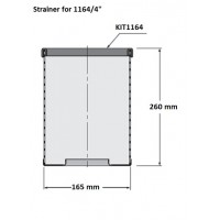 Guidi Stainless steel 316 strainer basket for water strainer- KIT1164 4 inch